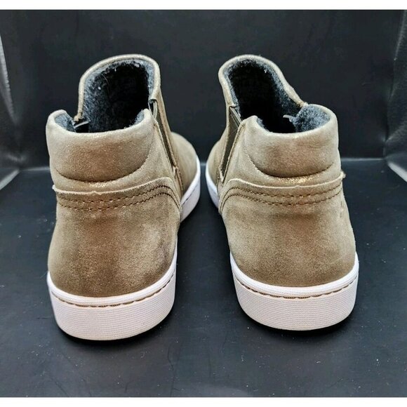 Clarks Pawley Joy Metallic Suede Slip On Side Zipper Sneaker Booties Size 8.5 - Picture 4 of 9